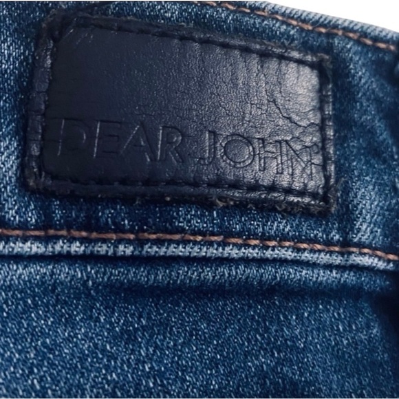 NWT DEAR JOHN “Gisele” High Waisted Skinny Jeans With Frayed Asymmetrical Hems - Picture 12 of 16